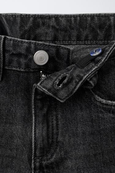 JEAN STRAIGHT BAS AVEC REVERS - Noir de Zara - Image 2