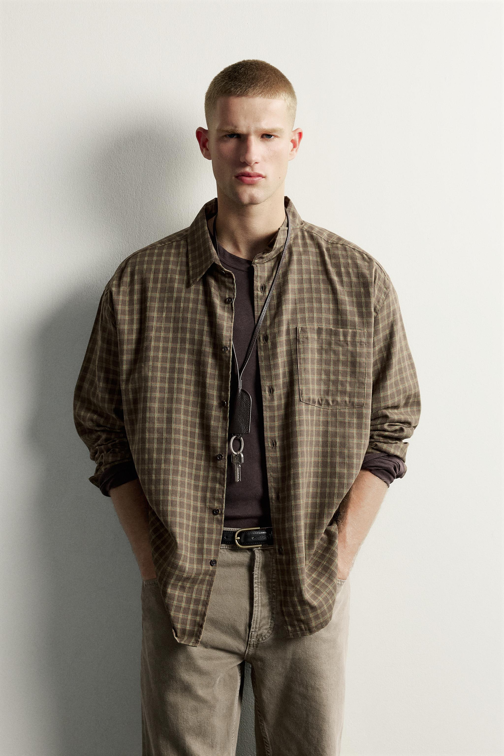 CHEMISE COUPE DÉCONTRACTÉE À CARREAUX