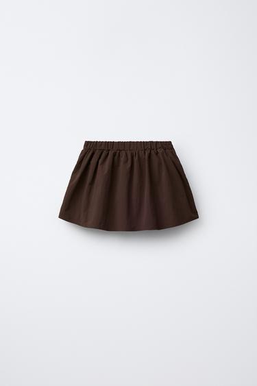NYLON BERMUDA SKIRT CHAMPION ® X ZARA - Brown by Zara