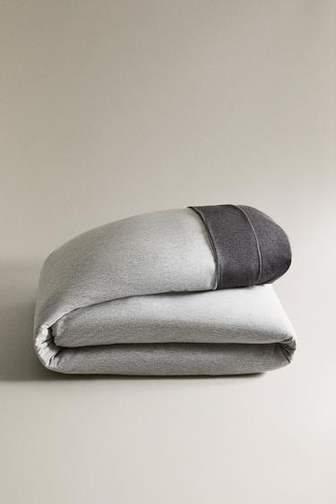 COTTON JERSEY MODAL DUVET COVER (140GxM²) - Grey by Zara - Image 4