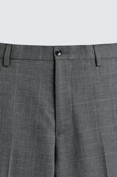 CHECK SUIT TROUSERS - Grey marl by Zara - Image 7