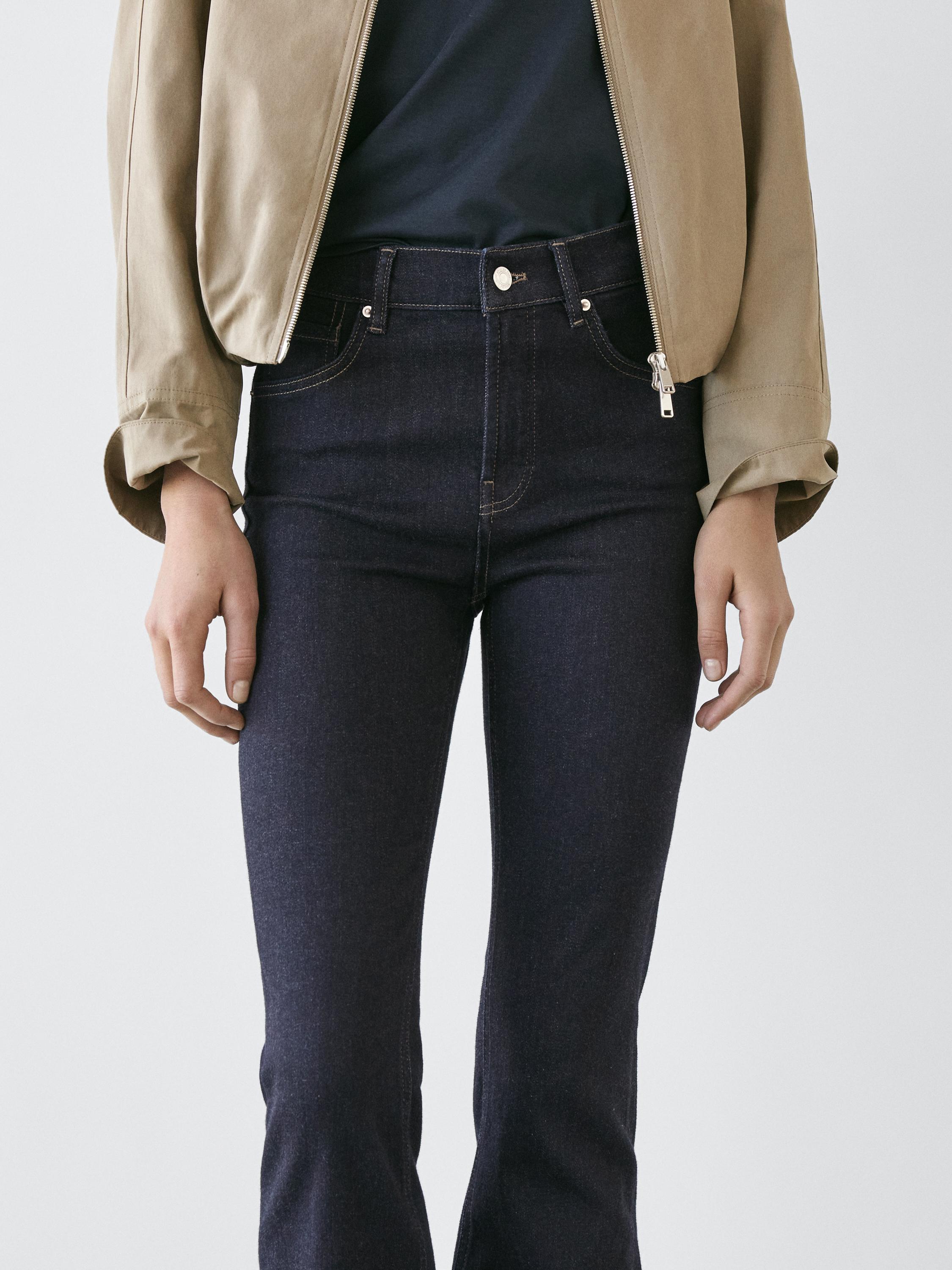 High waist bell bottom skinny jeans