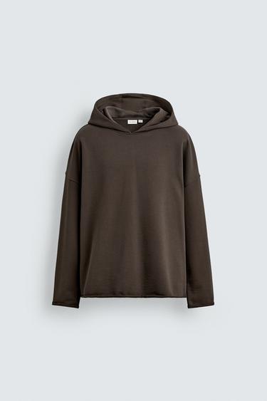 SUADOIRO RELAXED FIT CAPUCHA - Marrón de Zara