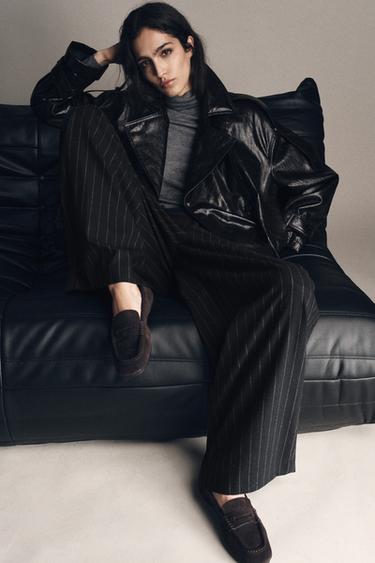 MOCASÍN SERRAJE - Marrón Chocolate de Zara