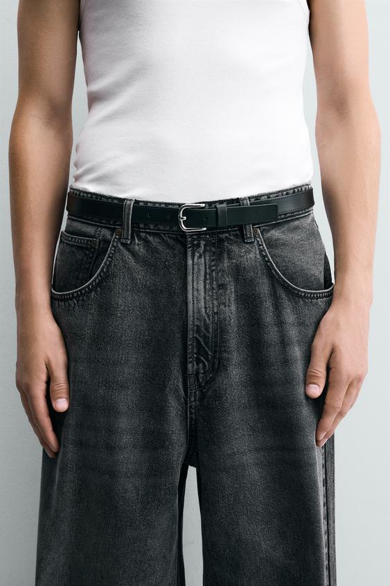 DRESS LEATHER BELT - Black by Zara - Image 0