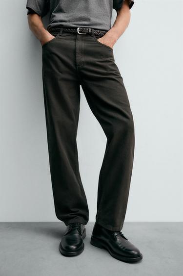 PANTALON STRAIGHT FIT STRUCTURÉ - Noir de Zara - Image 4