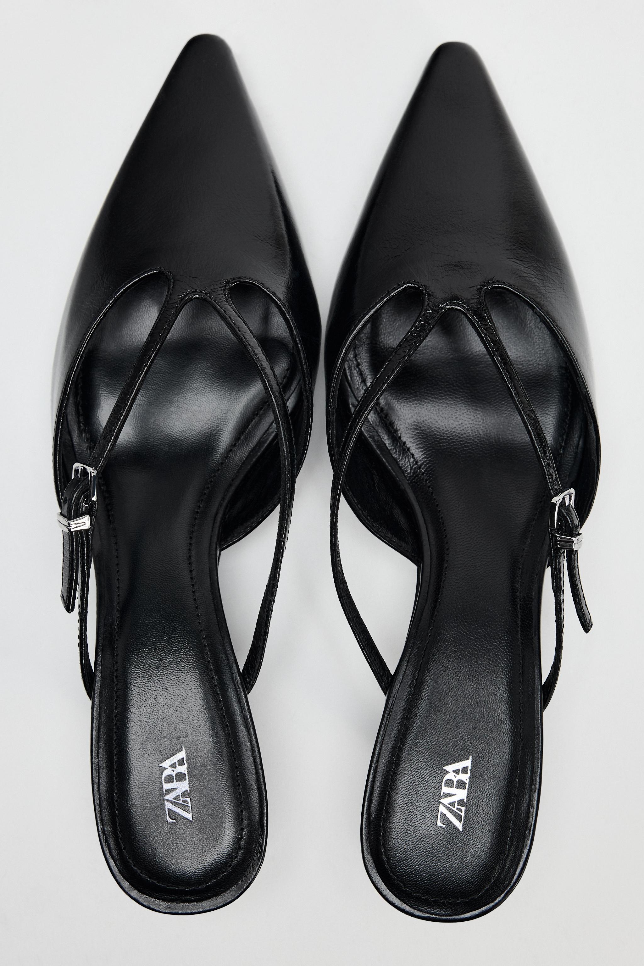 【ZARA】バックル付きエナメルレザー風ミュール1208/510/022 org.jpg