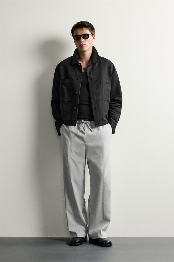 SEAM WAIST JOGGER TROUSERS - Grey by Zara - Image 0