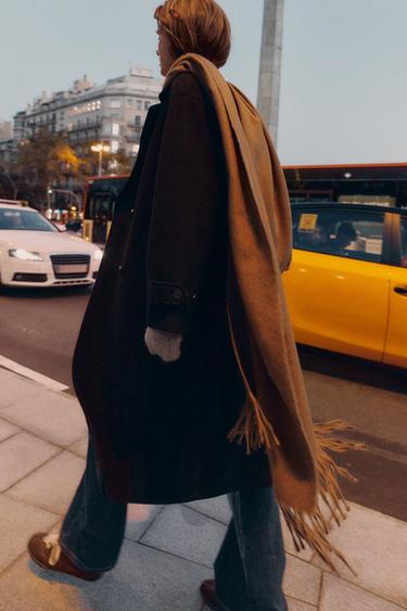 SOFT OVERSIZED COAT - Black by Zara - Image 5