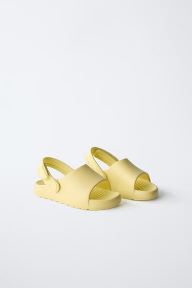 RUBBER SLIDERS - Yellow by Zara