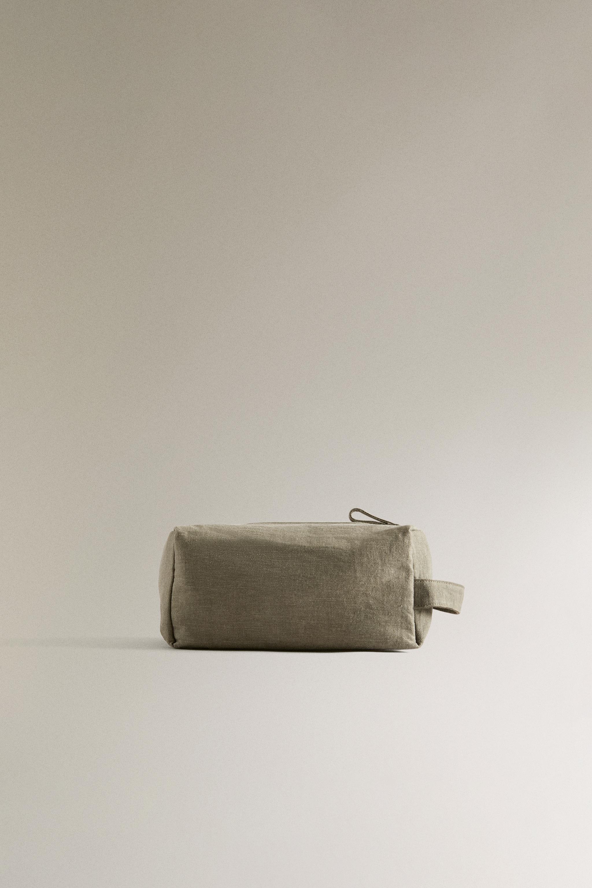MEDIUM LINEN MAKEUP BAG