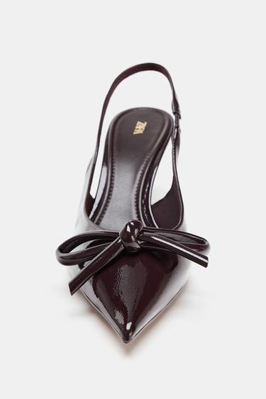 BOW HIGH HEELS - Brown by Zara