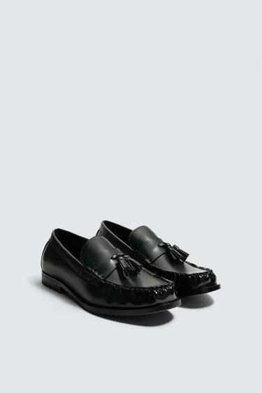 TASSEL DRESS LOAFERS - Green by Zara