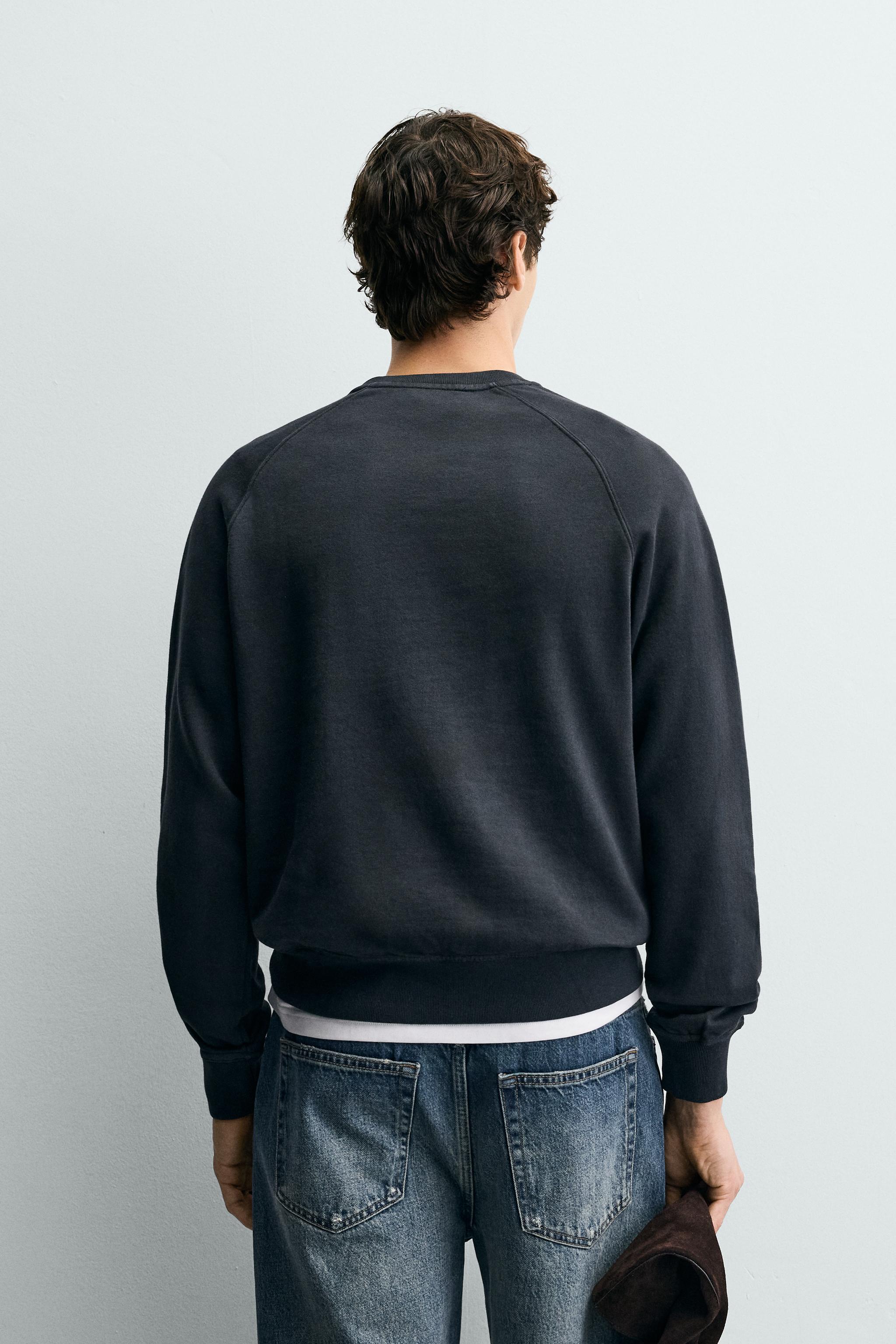BASIC WASHED CREWNECK SWEATSHIRT