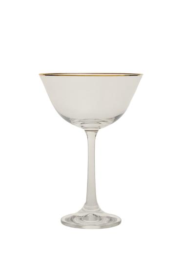 JULECOCKTAILGLAS MED KANT - guld fra Zara