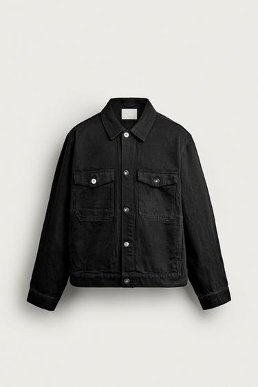 БАЗОВАЯ ДЖИНСОВАЯ КУРТКА — ЧЕРНЫЙ от Zara