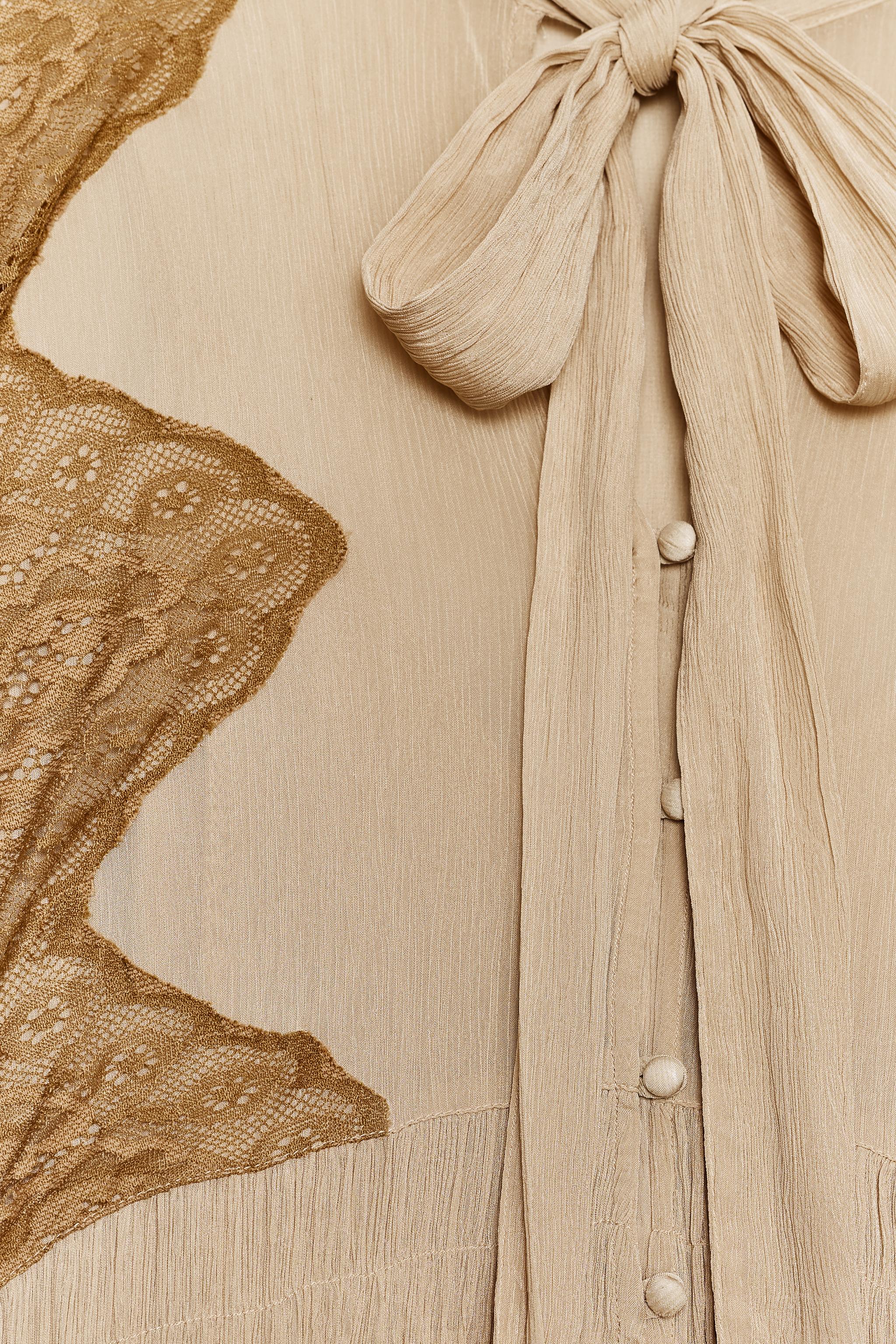 ROBE NŒUD COMBINÉE DENTELLE