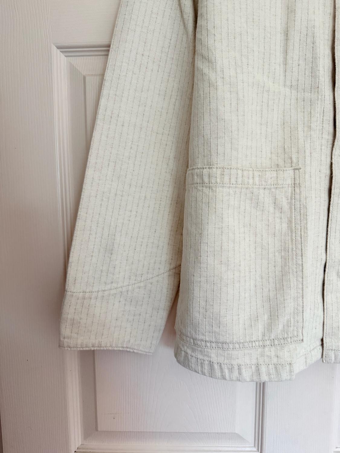 STRIPED TEXTURED OVERSHIRT - Image 3