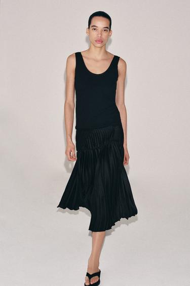 CONTRAST STRAP TOP - Black by Zara