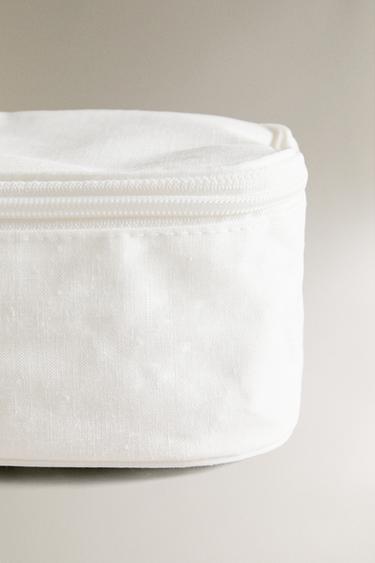 TROUSSE DE TOILETTE LIN UNI GRAND FORMAT - Blanc cassé de Zara - Image 3