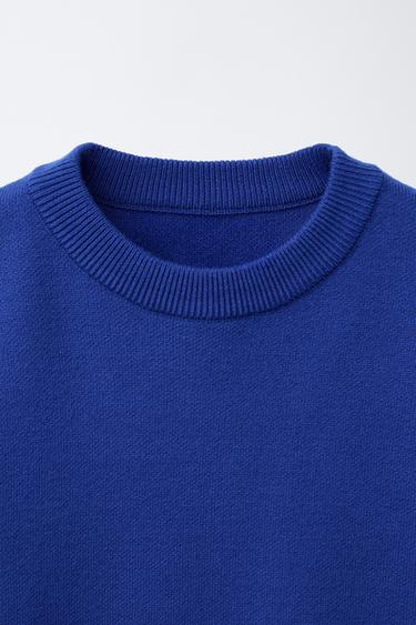 Zara BASIC KNIT SWEATER - Midnight blue