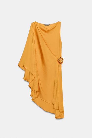 فستان غير متناسق بإبزيم - كاري by Zara - Image 0