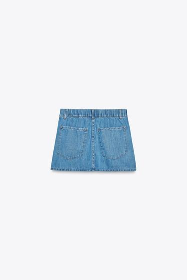 MINI-JUPE EN JEAN TRF - Bleu de Zara - Image 6