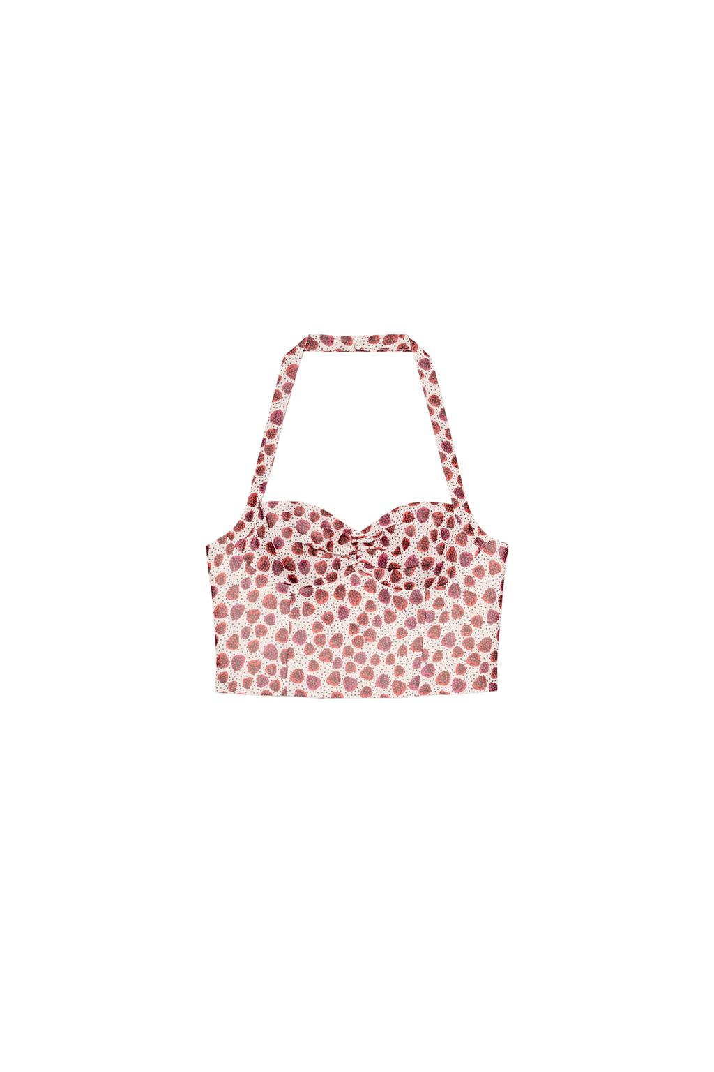 PRINTED HALTER TOP - image 3