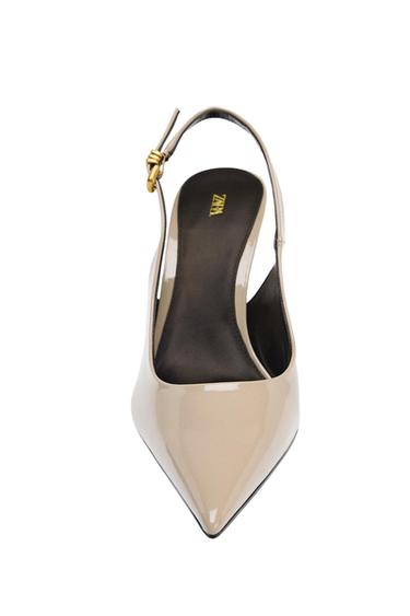 Zara SLINGBACK HEELS - Taupe Gray