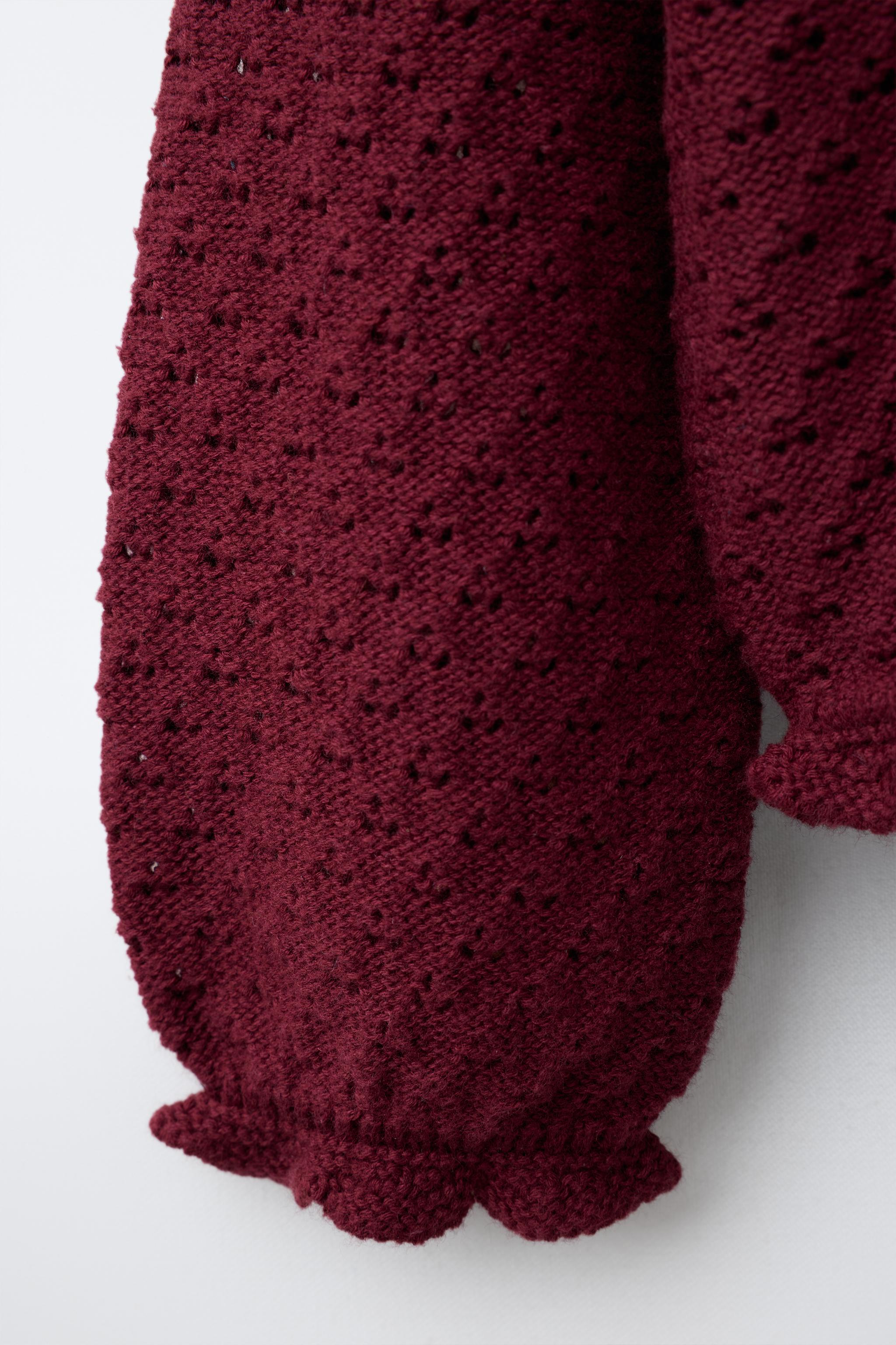 Детские кардиганы Zara COTTON-LINEN EMBROIDERED CARDIGAN — фото 4