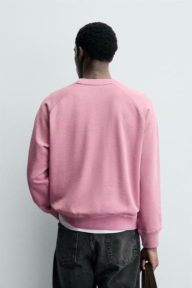 SWEAT RAS-DU-COU LAVÉ BASIQUE - or rose de Zara - Image 2