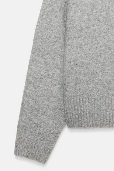 PULL EN MAILLE DOUX - Gris chiné de Zara - Image 5