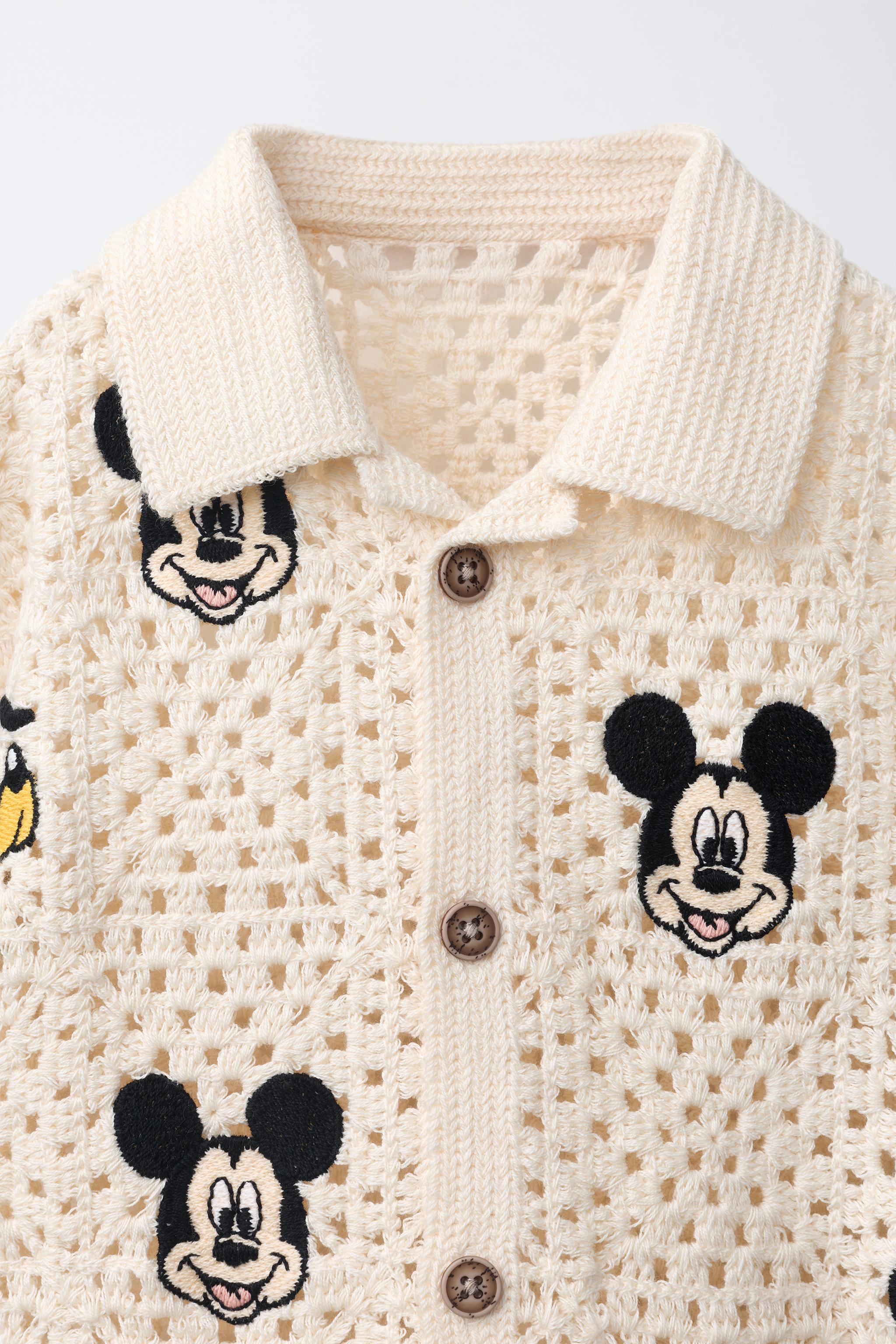 Детские рубашки Zara MICKEY MOUSE & PLUTO © DISNEY CROCHET KNIT SHIRT — фото 3