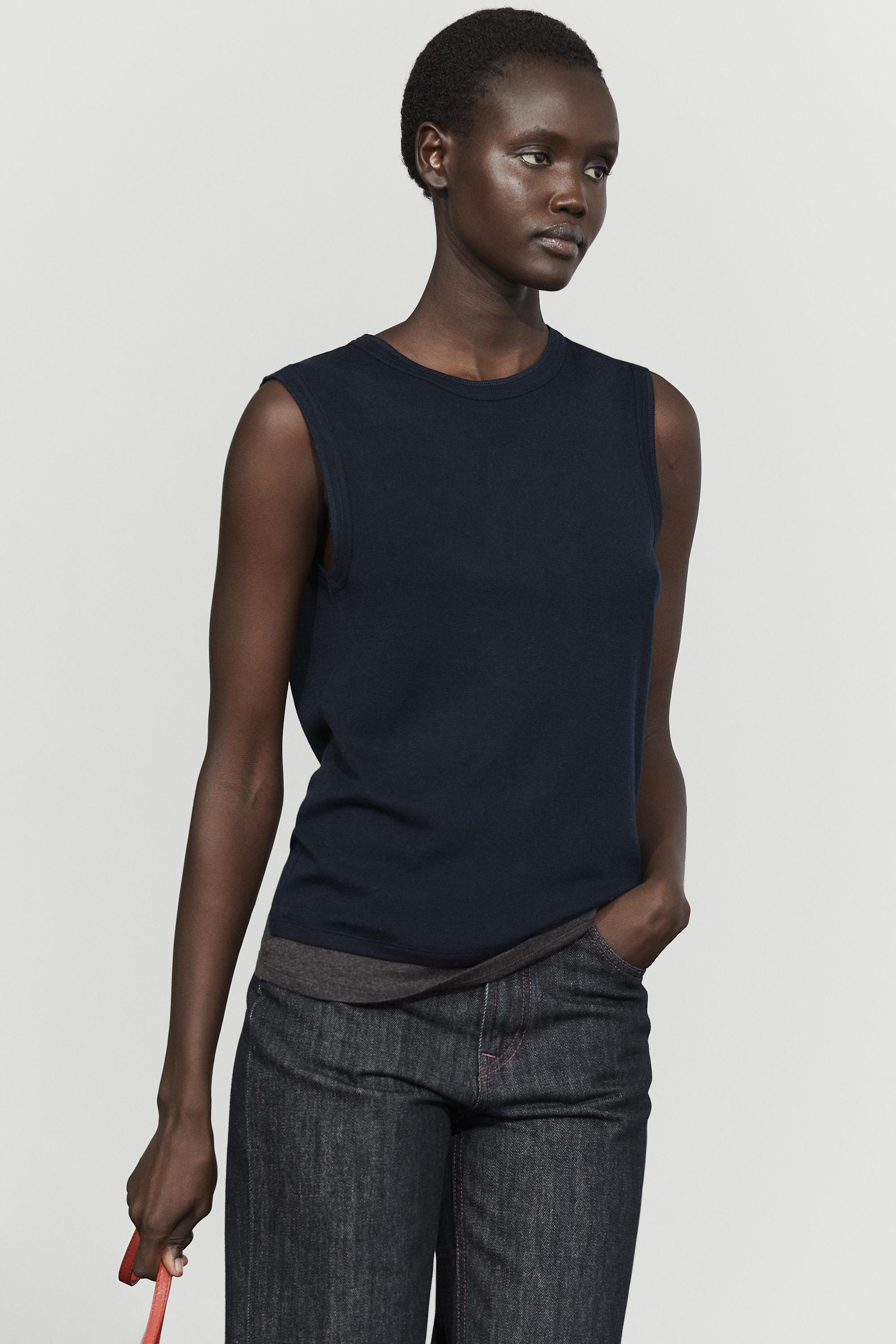T-shirt en laine à double finition