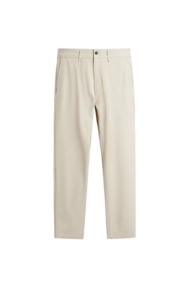 TEXTURED STRETCH PANTS