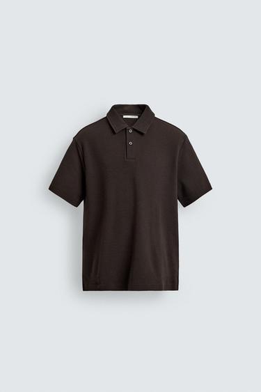 بولو بتصميم الوافل - بني شيكولاته الخاص بـ Zara