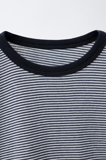 STRIPED T-SHIRT - Blue by Zara - Image 2