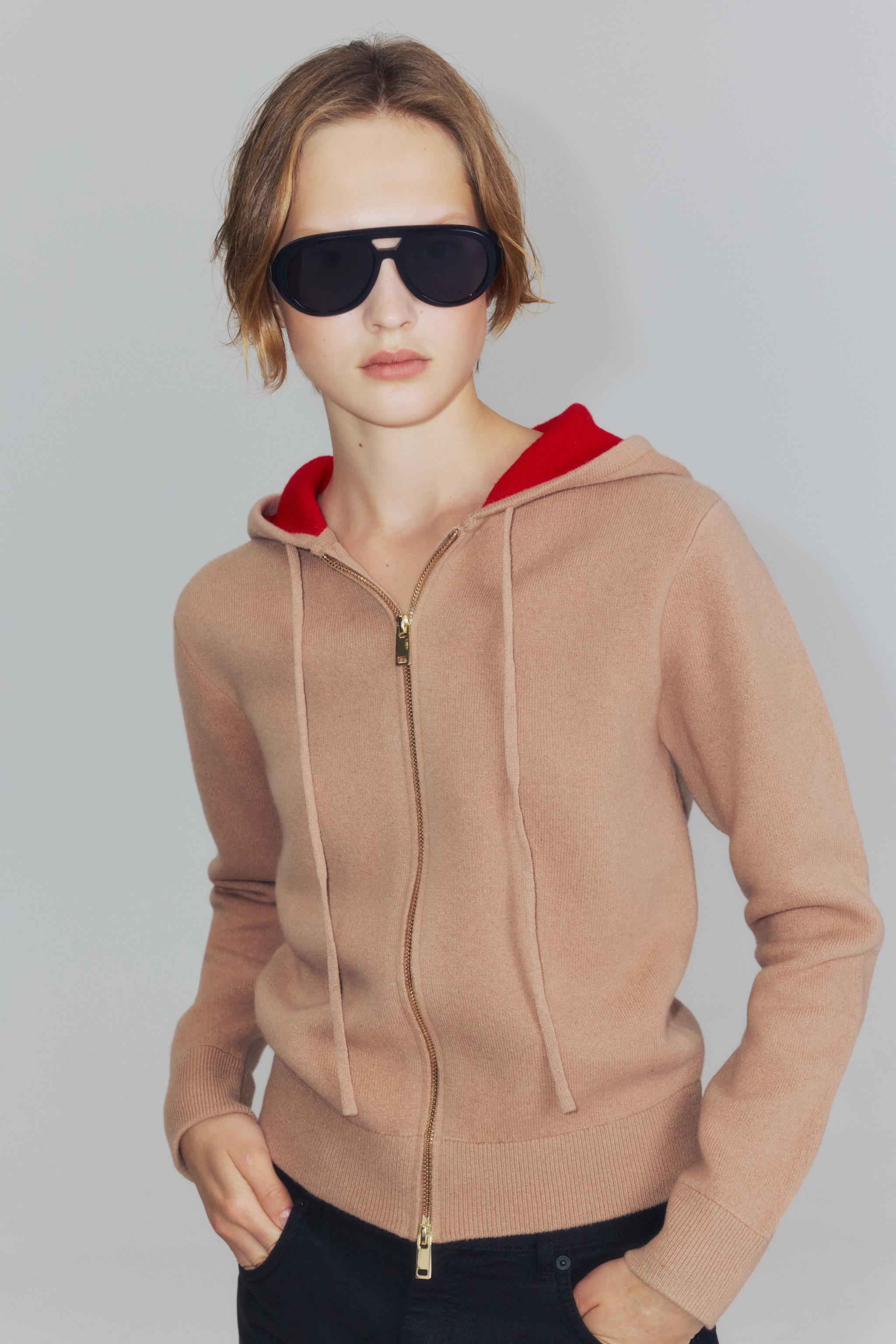 95% Wool Hoodie Jacket by Zara