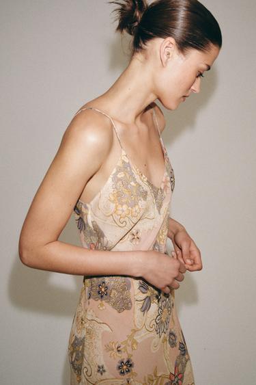 ZW COLLECTION PRINTED SLIP DRESS - Multicoloured by Zara