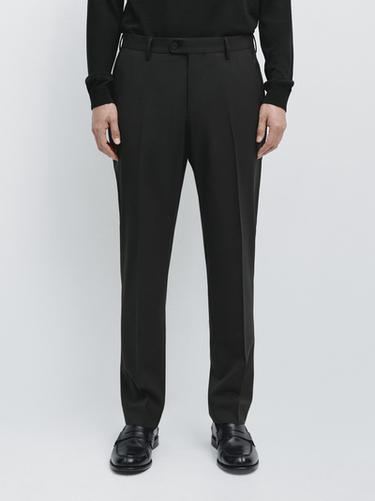 Zara 100% wool suit pants - Black