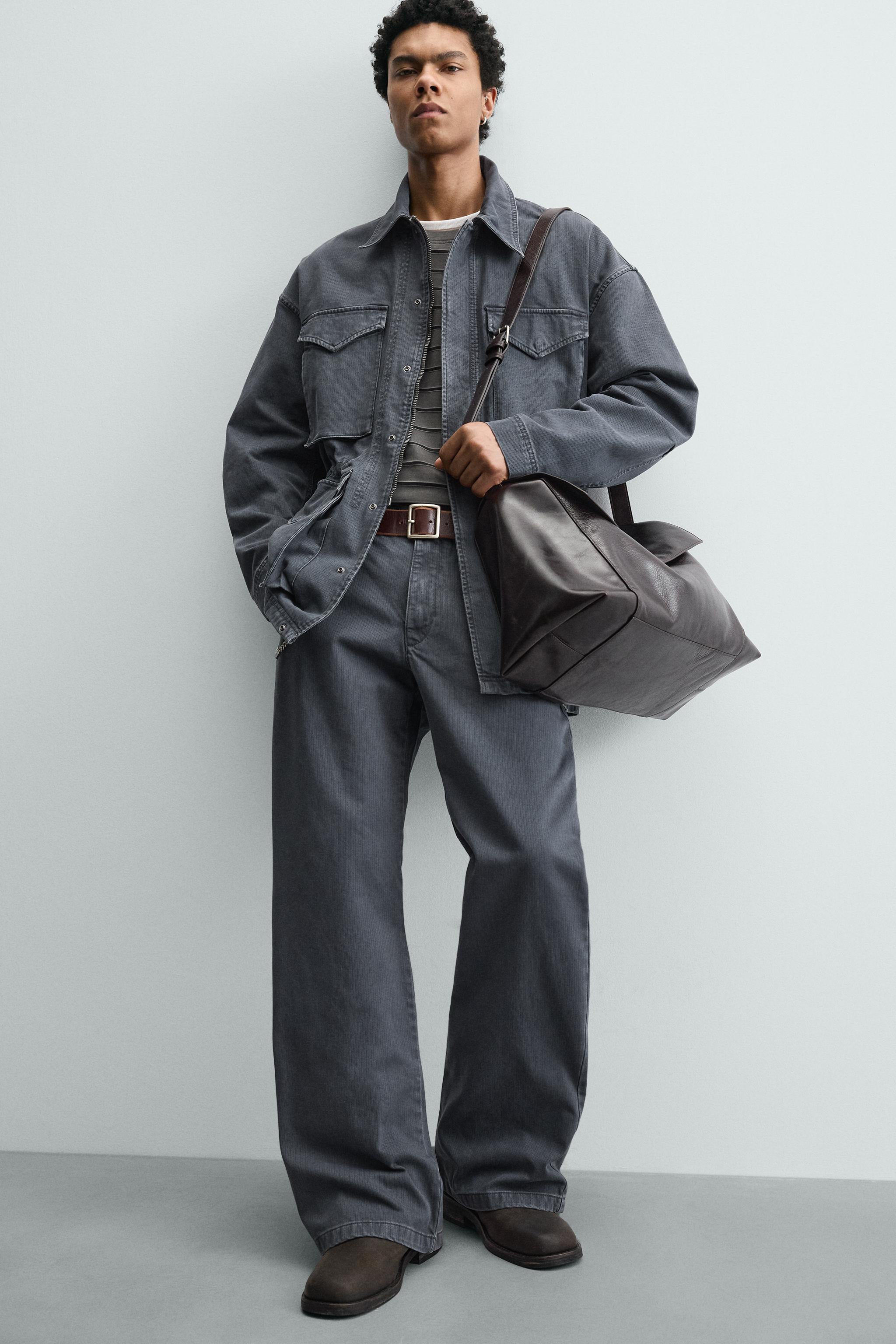 PANTALON STRUCTURÉ EN COTON LAVÉ