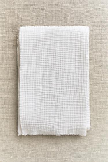 COTTON MUSLIN THROW - White by Zara - Image 5