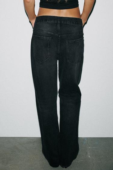 JEAN TRF DROIT TAILLE BASSE - Noir de Zara - Image 4