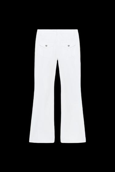 TRF BOOTCUT LOW-RISE JEANS - White by Zara