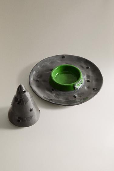 ASSIETTE EN CÉRAMIQUE POUR ENFANT BONNET DE SORCIÈRE - Gris de Zara - Image 1