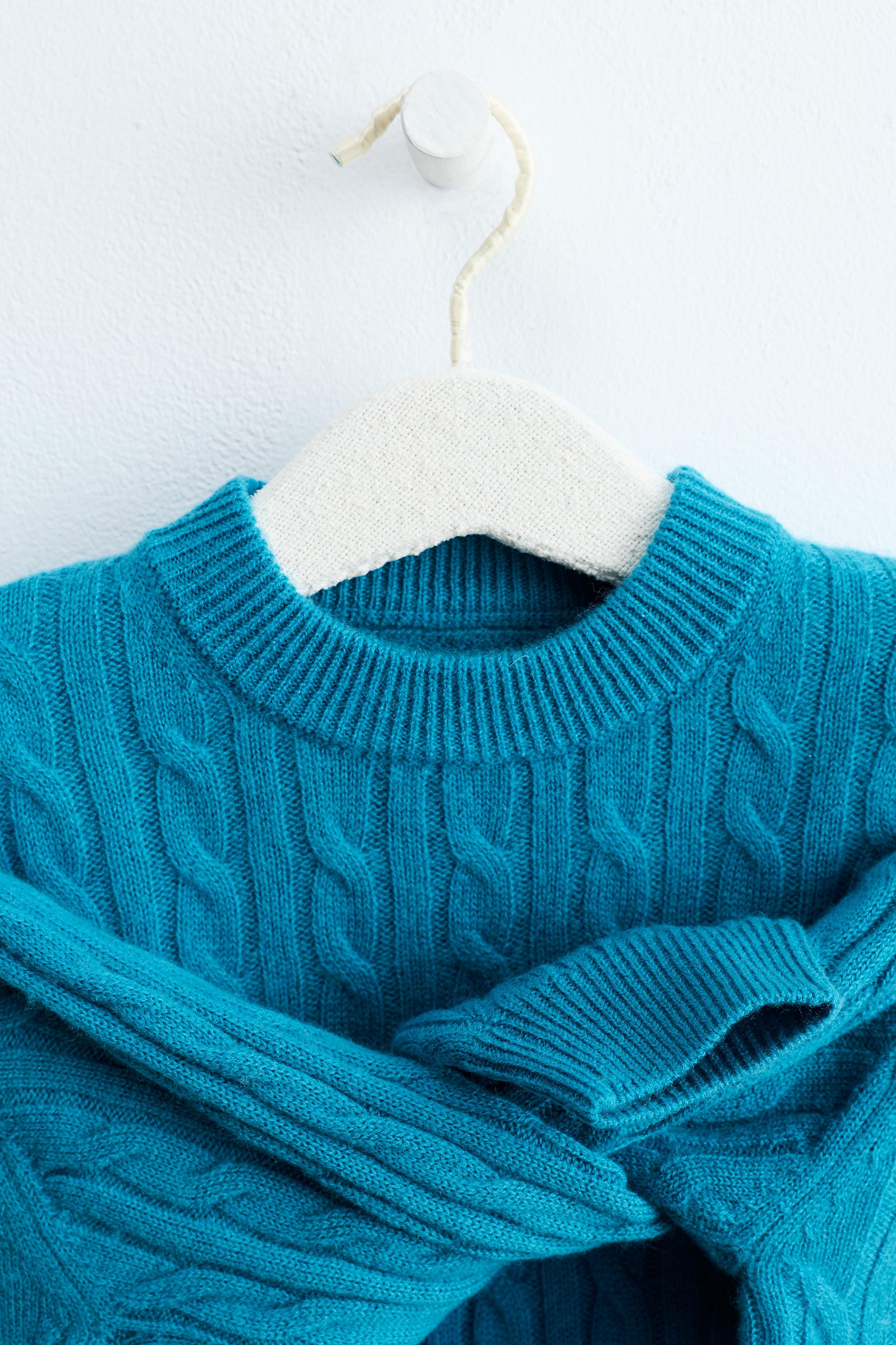 ZARA TIMELESS - 100% WOOL CABLE-KNIT JUMPER