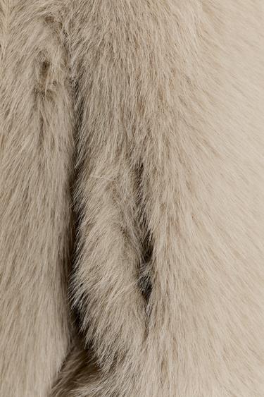 VESTE DOUBLE FACE EFFET FOURRURE - Gris taupe de Zara - Image 8