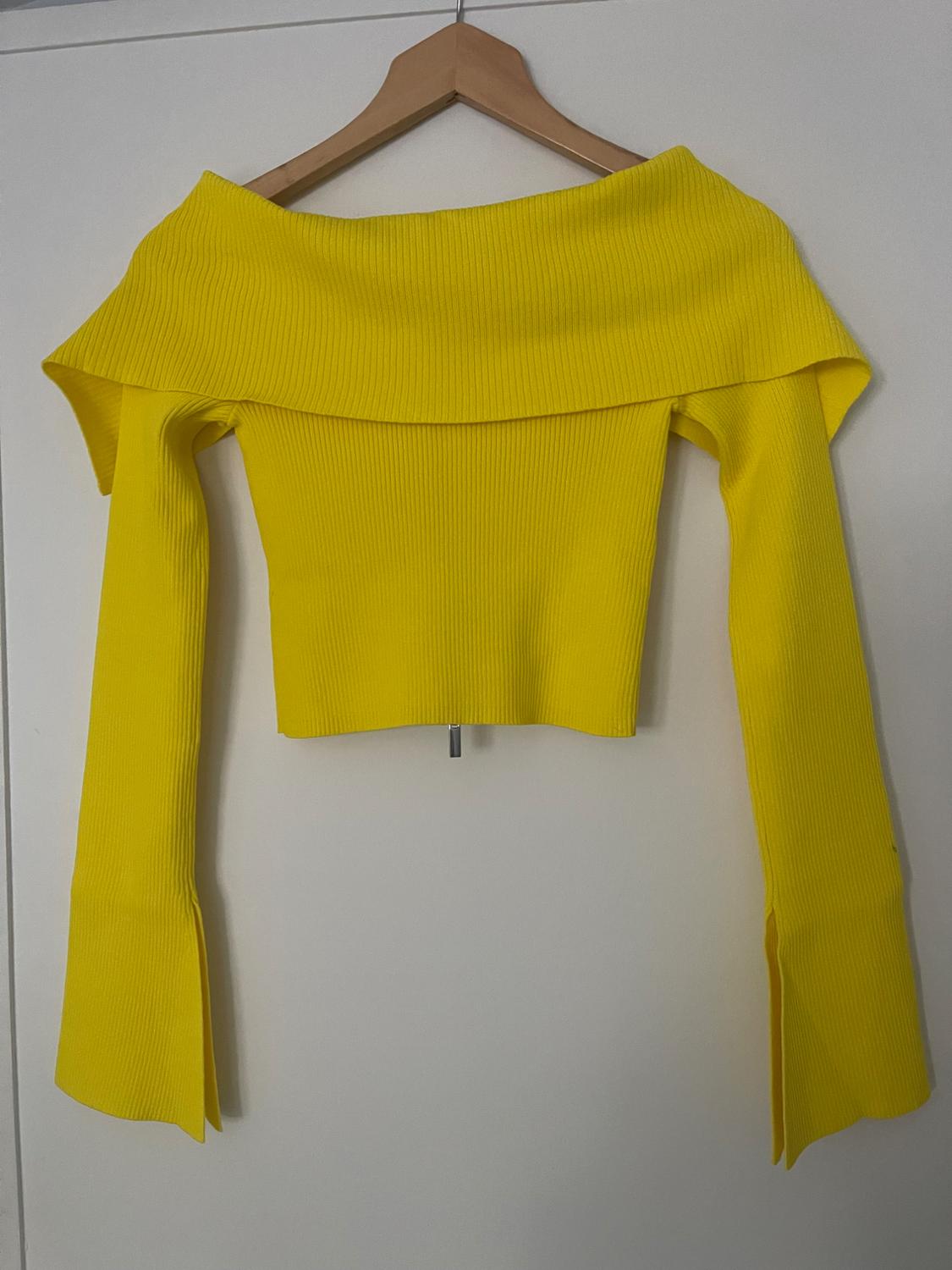 PLAIN KNIT OFF-THE-SHOULDER CARDIGAN - Image 5