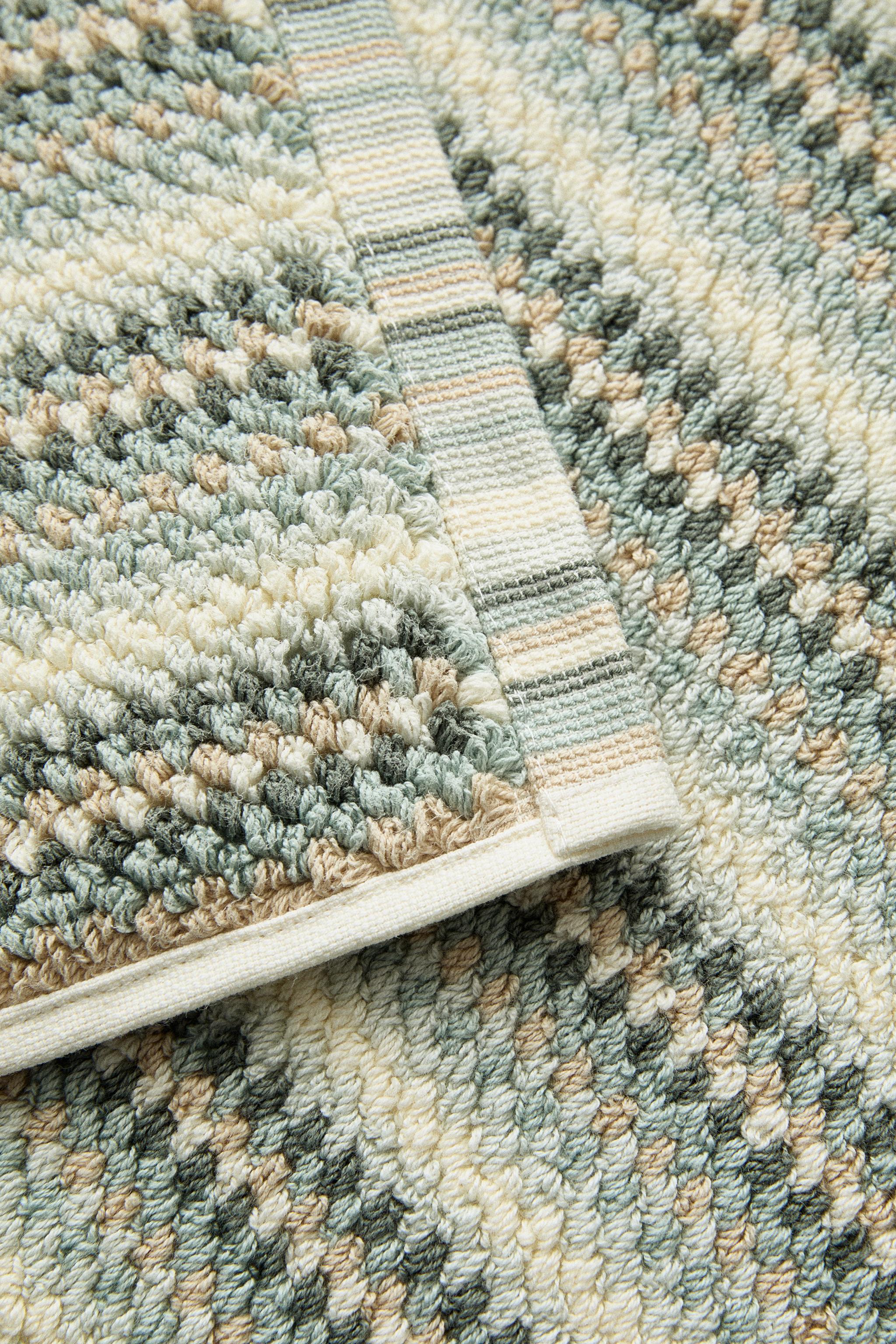 STRIPED COTTON BATH MAT