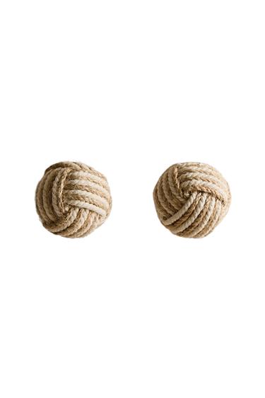 PACK OF KNOTTED DOOR KNOBS (PACK OF 2) - Light beige by Zara